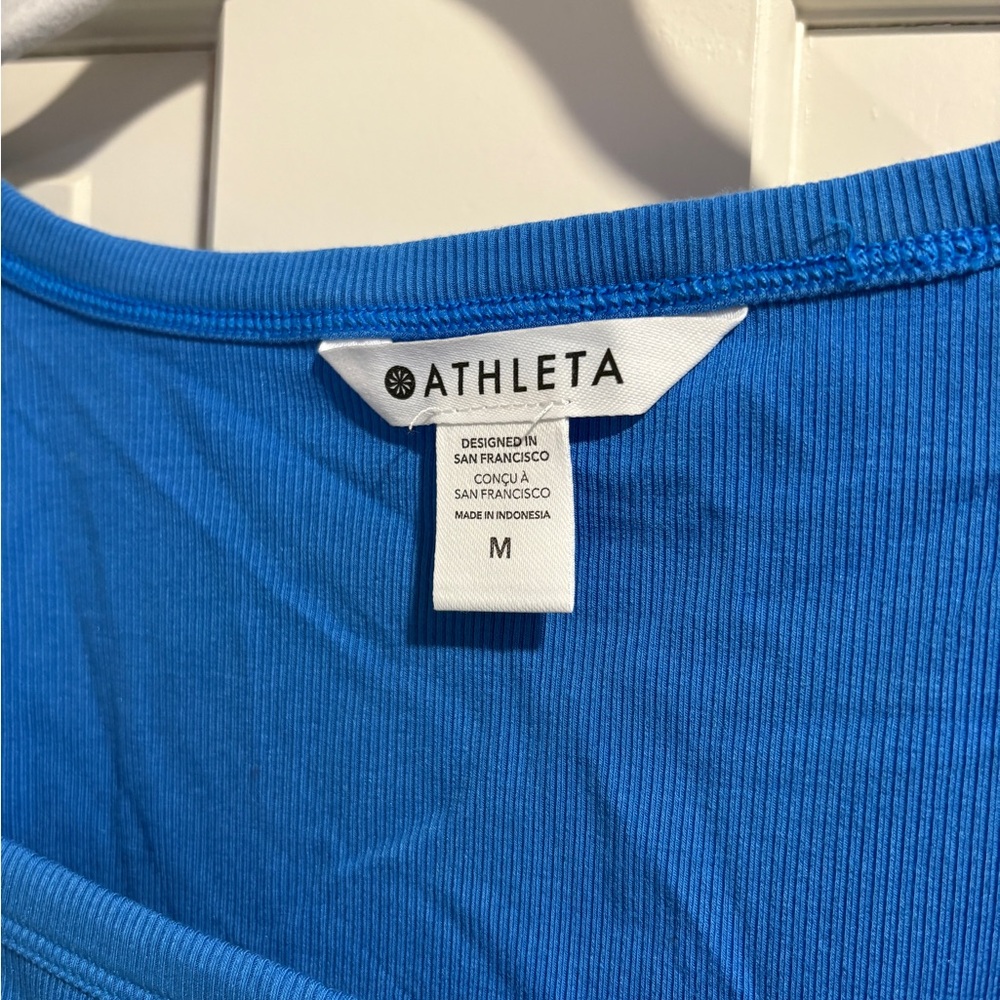 Athleta Vibrant Blue Long Sleeve Tee - Picture 3 of 5